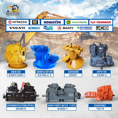 벨 부품 발굴기 수압 펌프 E330C SH200-1 SK480-6 ZX200-3 주 펌프 Kobelco 히타치 K3V180DT K3V112DT